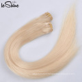 Thick Bottom Russian Human Hair Extensions Weft 613 Color